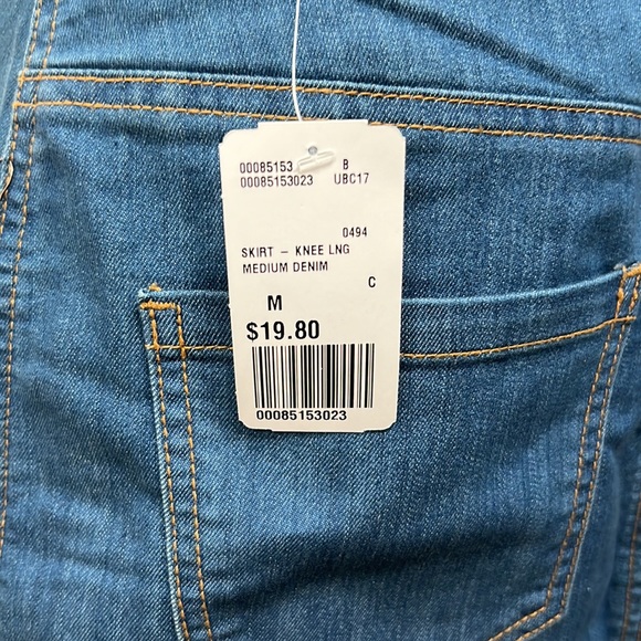 Denim knee length button down skirt - Picture 5 of 5